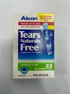 Artificial Tears (No preservatives) - 1 box (32 re-sealable 0.8ml vials)